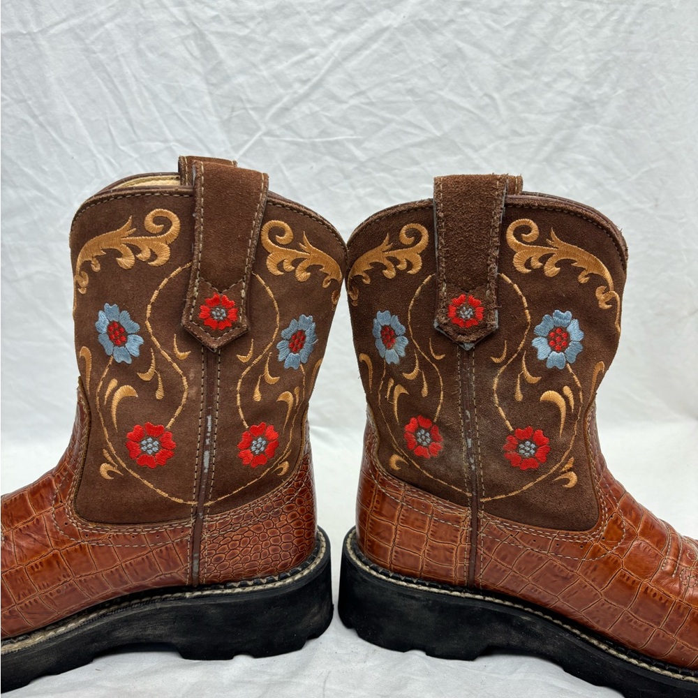 Ariat Women’s Brown Embroidered Western Work Boots size 6 - Picture 7 of 13